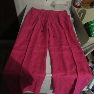 Pink jaw string pants